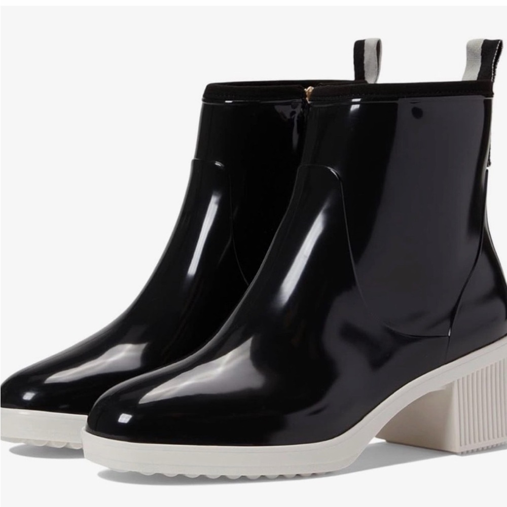 Kate Spade New York Puddle Ankle Black Rain Boots 6